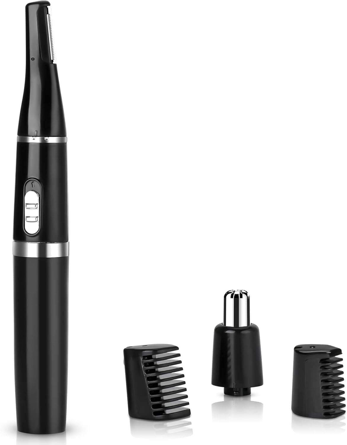 NUMIFUN Eyebrow Trimmer Precision Electric Eyebrow Razors for Women and Men All in One Hair Removal with Comb Painless for Lips Armpit Leg Body Face Chin Neck Peach-Fuzz, Battery Powered, Wet/Dry Use