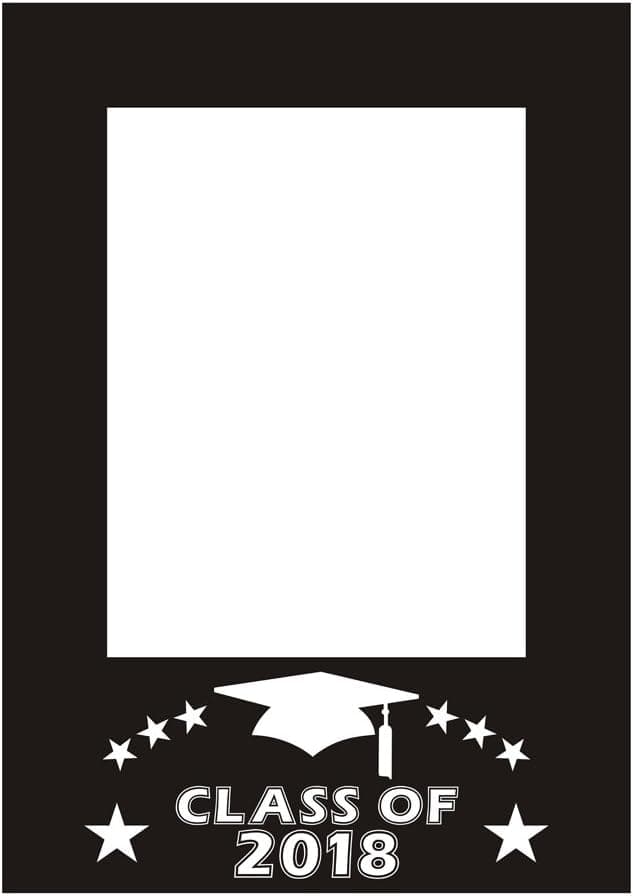 BESTOYARD Class of 2018 DIY Picture Frame Cutouts Photo Props Graduation Photo Props Graduation Phtoto Booth Props 2018 Graduation Party Decorations