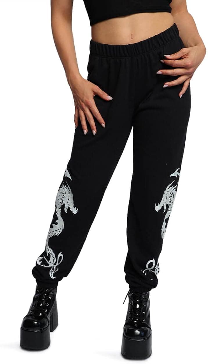 iHeartRaves Women's High Waisted Bell Bottom Flared Pants for Costumes
