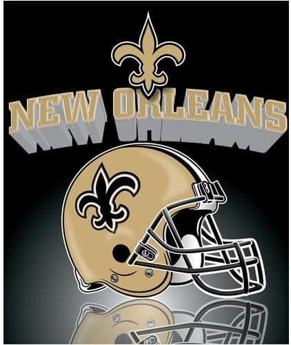 Northwest New Orleans Saints Light Weight Fleece NFL Blanket (Grid Iron) (50x60)
