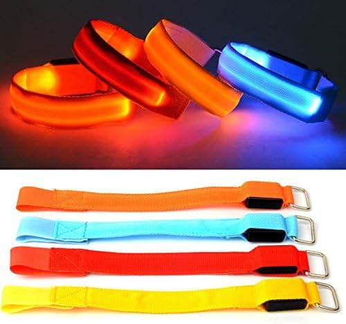 Asdomo LED Armband Running Safety Cycling Jogging Reflective Belt Wrist/Ankle