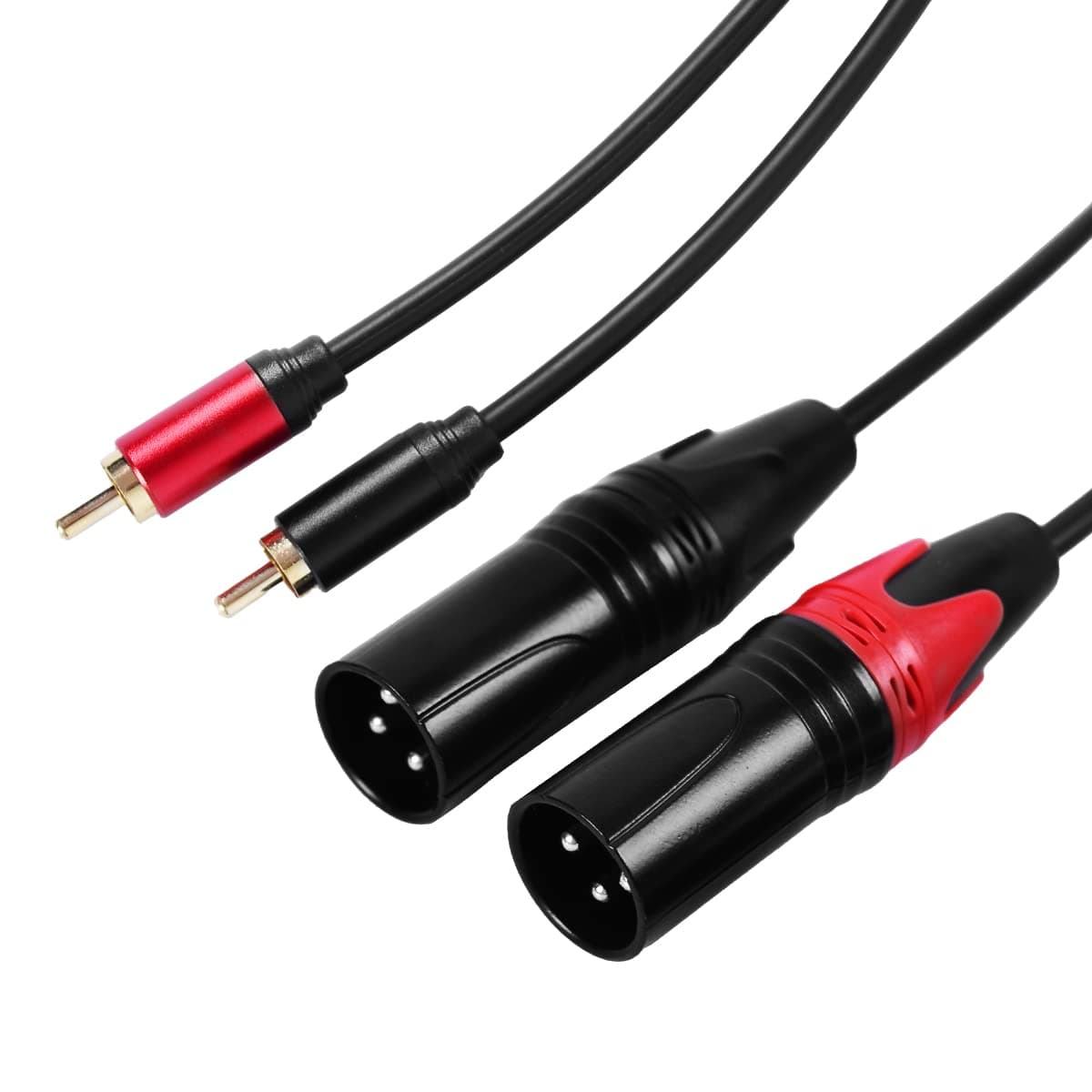 belipro Dual XLR Male to RCA Cable 5Ft, Heavy Duty 2 XLR Male to 2 RCA Male HiFi Stereo Audio Connection Microphone Cable.…