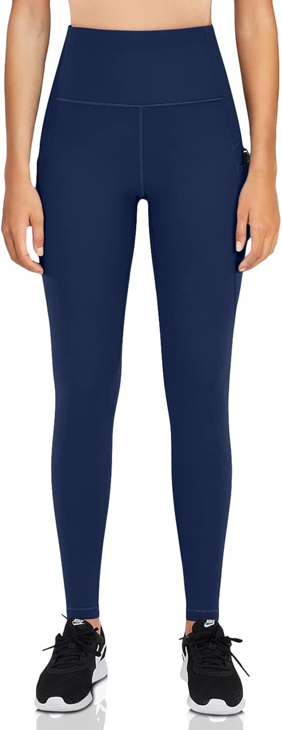 espidoo Women Yoga Leggings: High Waist Tummy Control Yoga Pants with 2 Pockets Workout Running Gym Pants