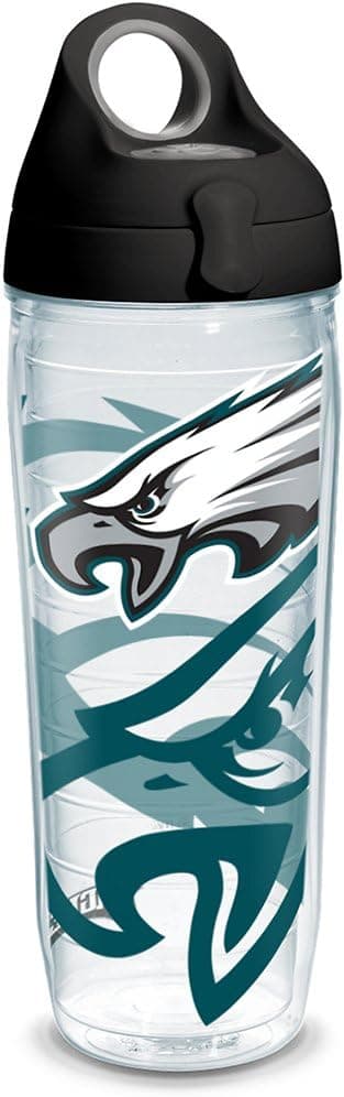 Tervis Made in USA Double Walled NFL Philadelphia Eagles Insulated Tumbler Cup Keeps Drinks Cold & Hot, 24oz Water Bottle, Genuine