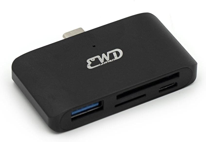 New MacBook Pro 2019 USB Type C HUB OTG/TF/SD Smart Card Reader Adapter for MacBook air 2018 and PC Laptop and Most USB Type-C Port Devices, EASTWILD USB 3.1 Type C Adapter (Black)