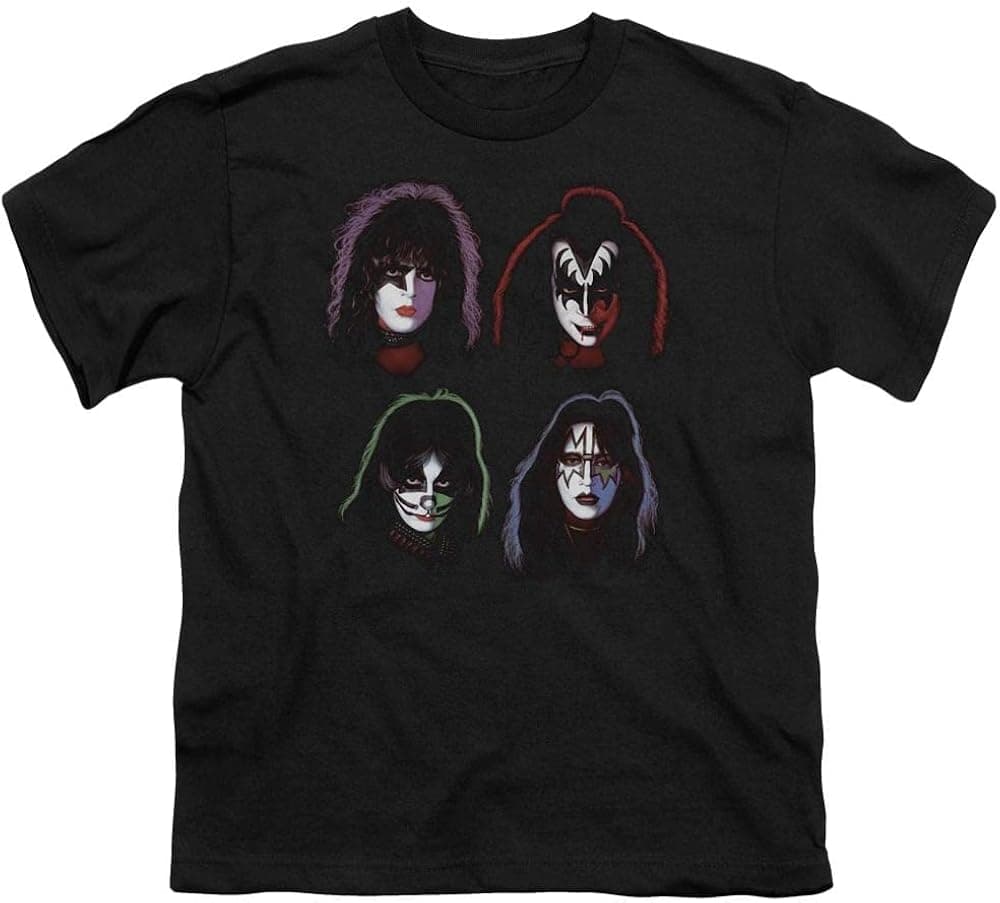 Kiss Solo Heads Youth T-Shirt (Ages 8-12) Black