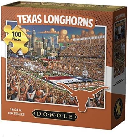 Dowdle Folk Art Texas Longhorns Jigsaw Puzzle (100 Pieces)
