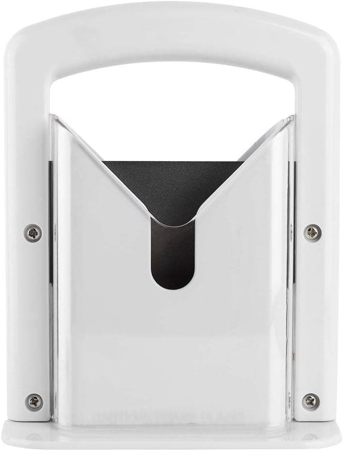 Bagel Slicers,Stainless Steel Bagel Guillotine Slicer Bread Cutters Slicing Kitchen Tool Bagel Slicer For Bagels/Breads/Muffins/Buns/Rolls admired,Fast, Easy And Safe, White