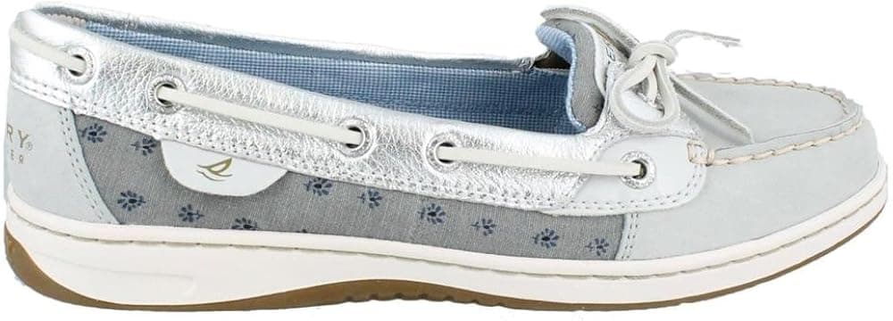 Sperry Top-Sider Women's Angelfish Grey/Silver/Mini Floral Boat Shoe 9 M (B)