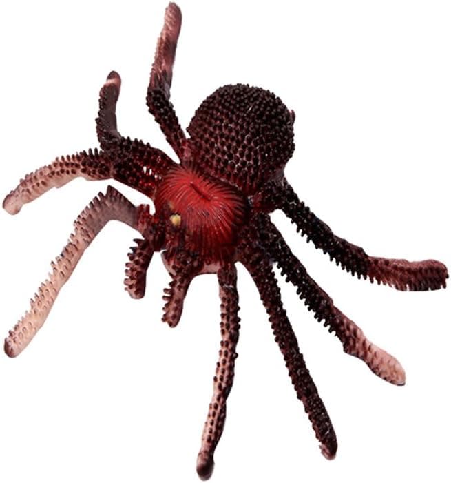 Tinksky Fake Spider TPR Super Stretchy Practical Jokes Props Realistic Rubber Spider for Prank Halloween Decoration （Coffee）