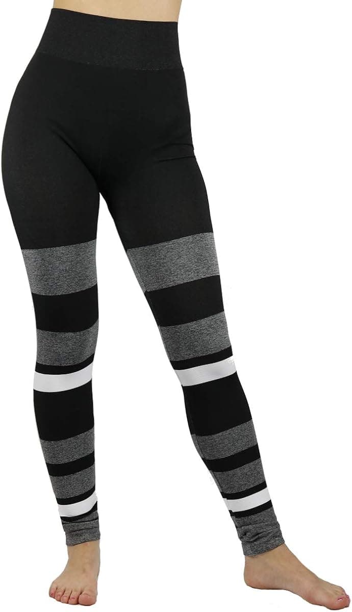 just one Leggings for Women High Waist Seamless Yoga Pants Black Grey White Reg and Plus Size