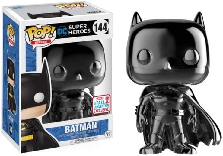 Funko POP! Black Chrome Batman #144 Fall Convention Exclusive