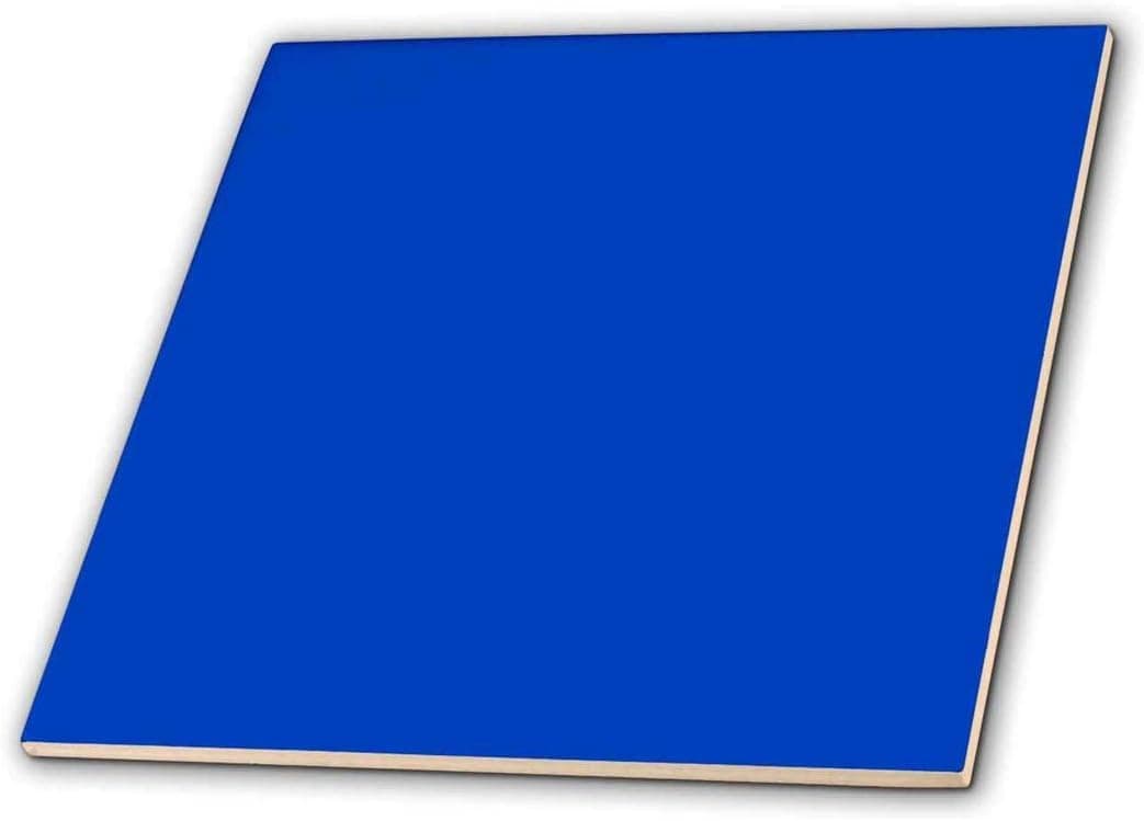 3dRose ct_159847_4 Plain Sapphire Blue Solid One Color Royal Dark Persian Blue Modern Contemporary Simple Ceramic Tile, 12"