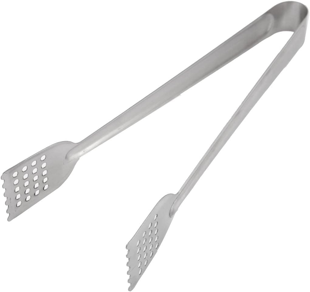 uxcell Metal Mesh Hole Flat Head Bread Salad Food Tong Clip