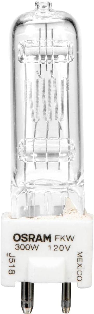 ARRI FKW 300 Watt, 120 Volt Quartz Halogen Lamp, 3200 deg.K., Approximate Life: 150 Hours