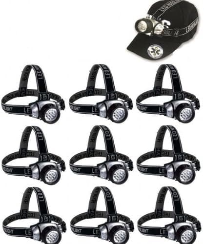 100 Pack Lot Wholesale 14 LED Headlight Bulb Headlamp Flashlight Torch Lamp Light