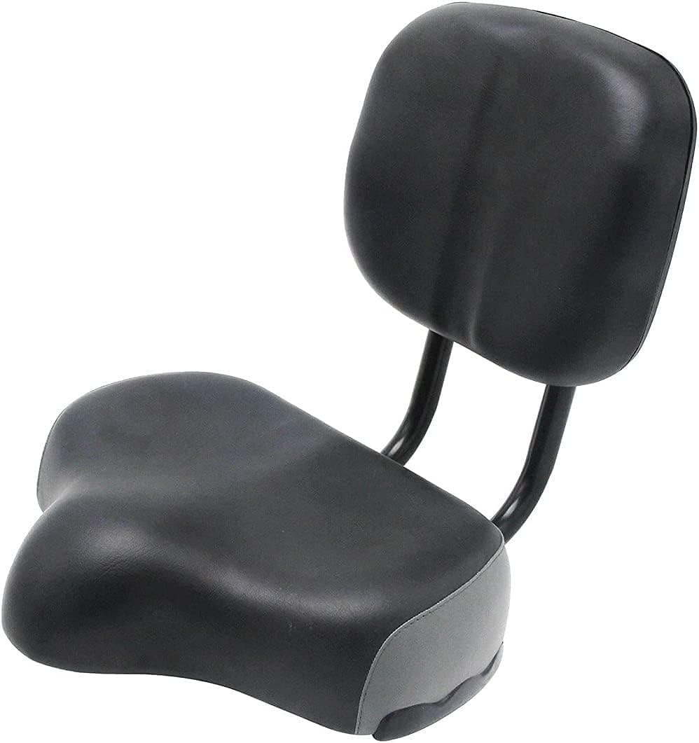 RLOZUI Backrest Saddle Bike Seat with Backrest, Bicycle Tricycle Saddle Seat with Back Support, Oversize Comfort Saddle with Back Rest