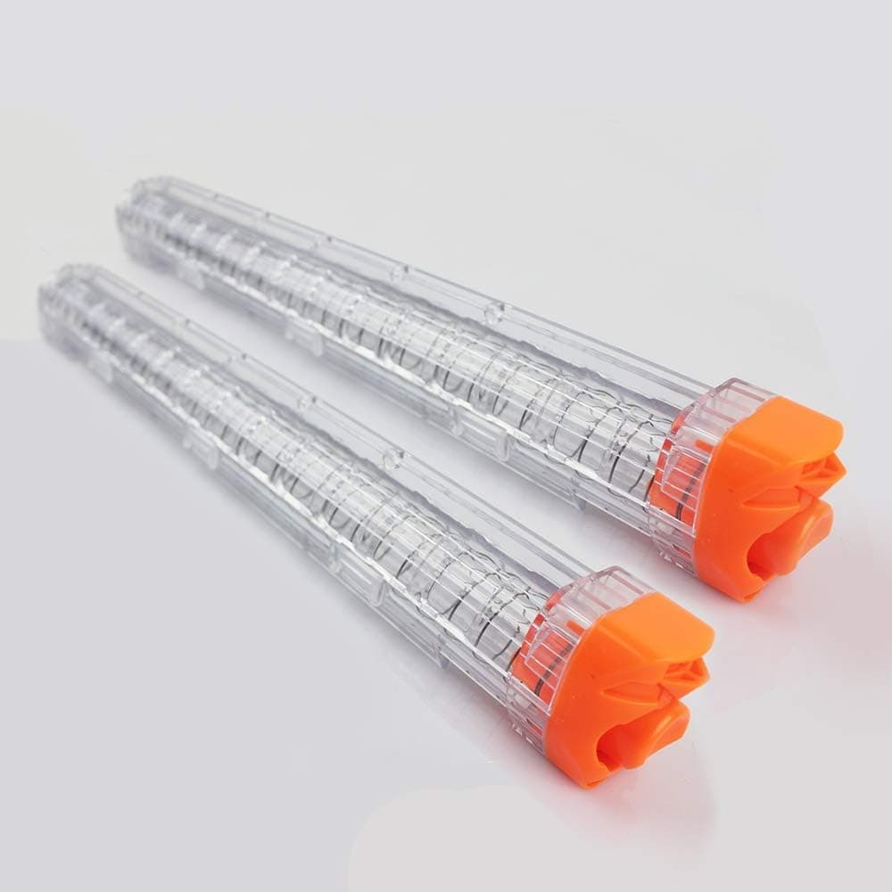 EKIND 2Pcs 12-Round Balls Magazine Clips Compatible for Nerf Rival Blaster (Transparent)