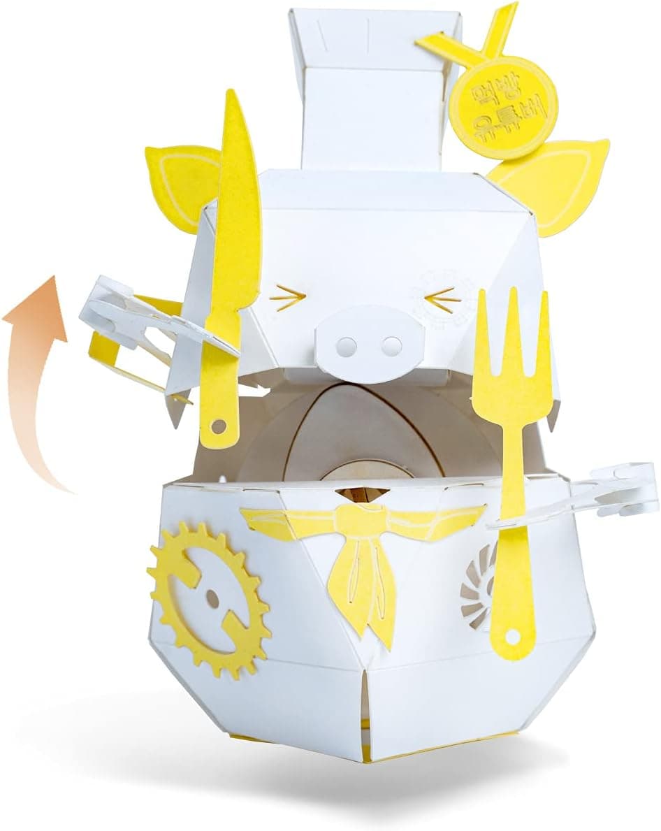 ROBOTRY Moving Paper Robot Kit - Chefu | Beginner Level STEM Kit for Kids & Adults | DIY Paper Crafts | Ideal for Schools, Libraries, and Gifts | Science & Engineering Learning