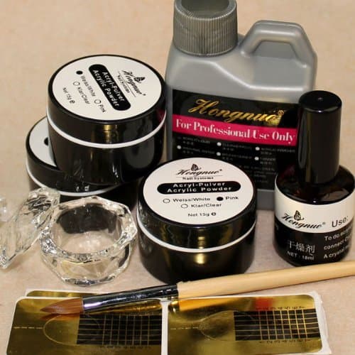 Liquid Basic Starter Kit Acrylic-pulver Acrylic Powder Brush for 3D Nail Art Full Set
