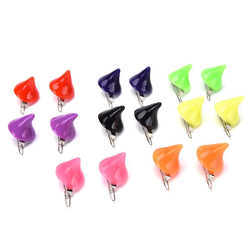 Lurrose Devil Horn Hair Clips Party Horror Demon Cosplay Hair Barrettes Hair Accessories 16Pcs (Random Colors)