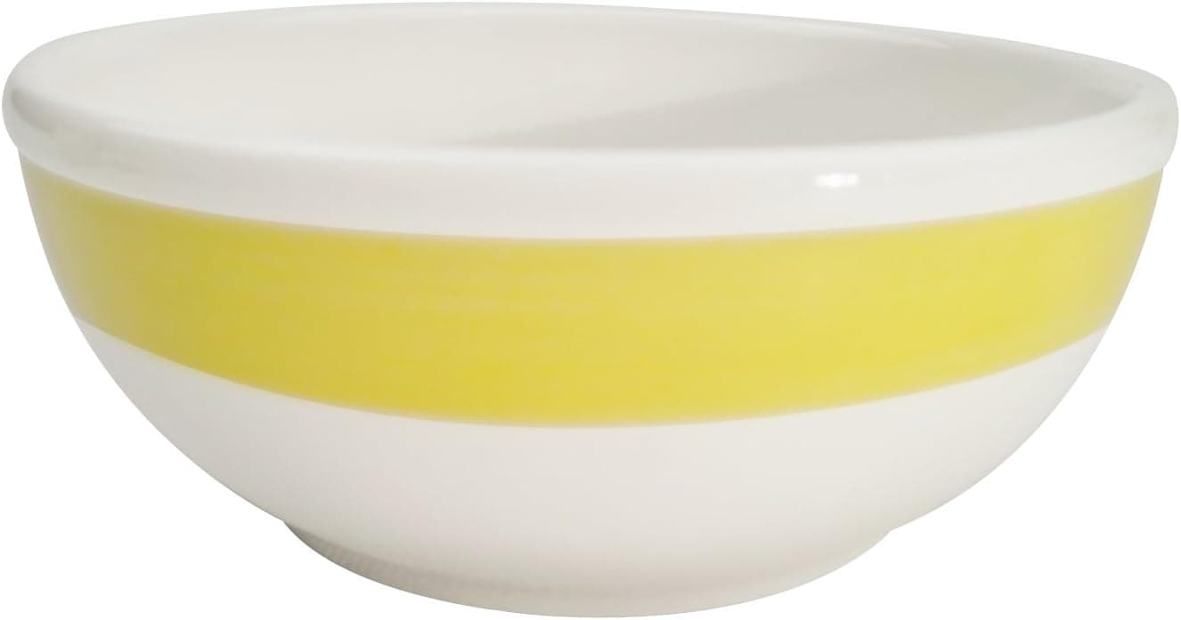 CAC China R-18-YELLOW Rainbow 5-7/8-Inch Yellow Stoneware Nappie, 15-Ounce, Box of 36