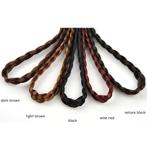 Fuloon U Pick Hot Bridal Wig Plait Braid Hair Band Headband Hippy Gypsy Bandeaux (wine red)