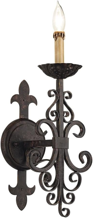Kathy Ireland Latin Palace 178221; High Scroll Wall Sconce