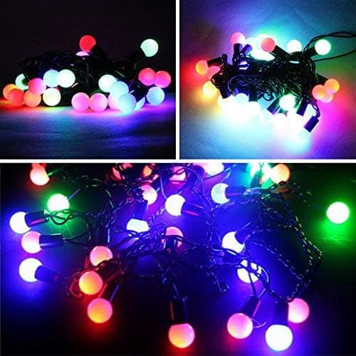 Battery Operated String Lights, 40LED Colored Globe String Lights, IP65 Waterproof Starry Fairy Lights, Outdoor Decorative String Lights for Patio, Christmas, Garden, Wedding, Parties