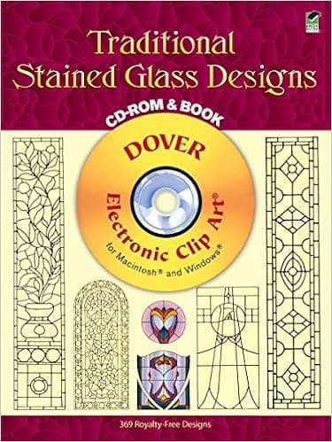 Traditional Stained Glass Designs CD-ROM and Book (Dover Electronic Clip Art)