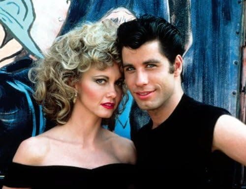 Grease Cast Movie Poster Sandy And Danny
