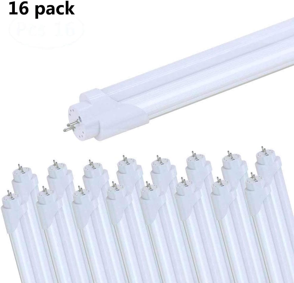 16 Pack T8 Tube Light Bulb, Led Fluorescent Light,4ft T8 Bulbs, 20W Ballast Replacement 60W Equivalent, 6000K Daylight Glow, Lighting Fixtures, Led Lighting Company