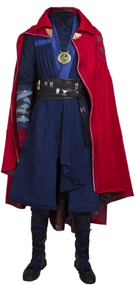 Strange Costume Suit Deluxe Dr Outfit Halloween Cosplay Full Set with Red Cape