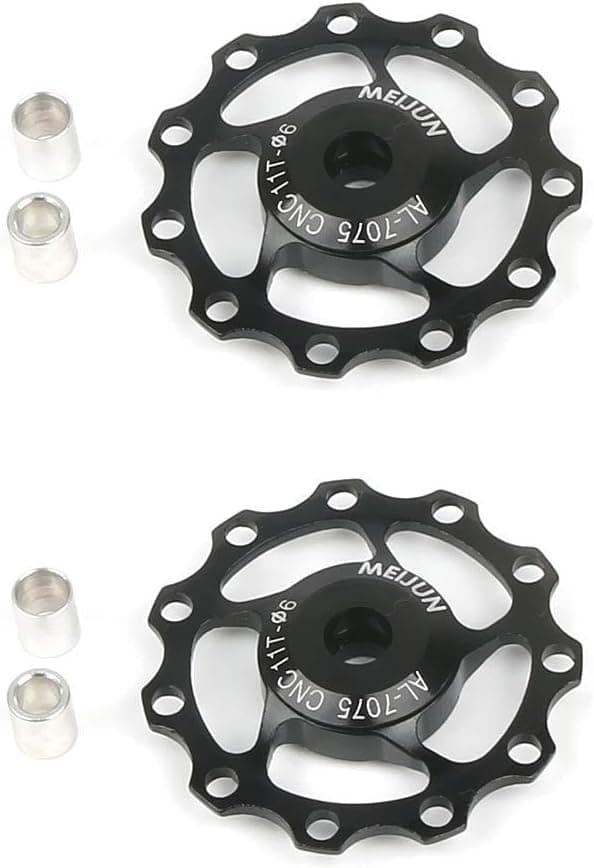 Bicycle Rear Derailleur Pulley Aluminum Alloy Bearing Jockey Wheel Bike Guide Wheel 11T/13T Derailleur Accessories (2pcs)
