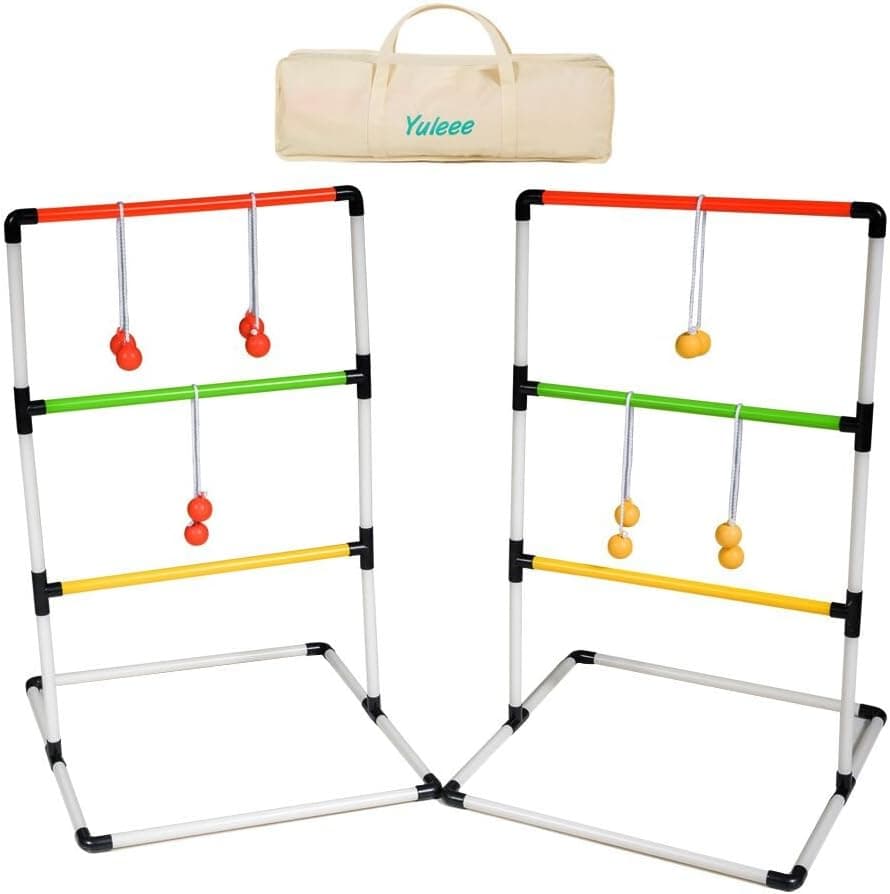 Yuleee Outdoor/Indoor Ladder Toss Game Set with 6 Bolos and Carrying Case Perfect Backyard Games For Reunion Fun,Beach or Park- Easy to Set Up