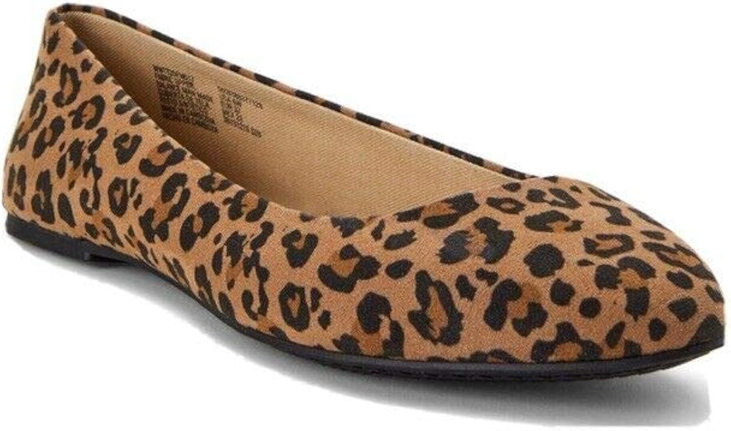 Time and Tru Women's Wide Basic Leopard Ballet Flat (11)