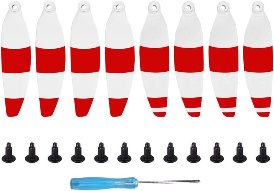 Xmipbs 4 Pairs Mavic Mini Propellers 4726F Low Noise Propellers Paddle Blades for DJI Mavic Mini Drone Double Sided White Red