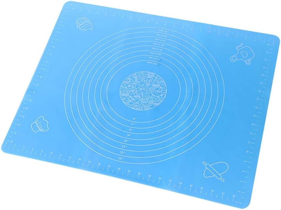 Silicone Baking Mat with Measurements - 15.7 x 19.7 Inches Extra Large Liner Heat Resistance Table Placemat Pad Pastry Board, Reusable Non-Stick Silicone Baking Mat for Pastry Rolling