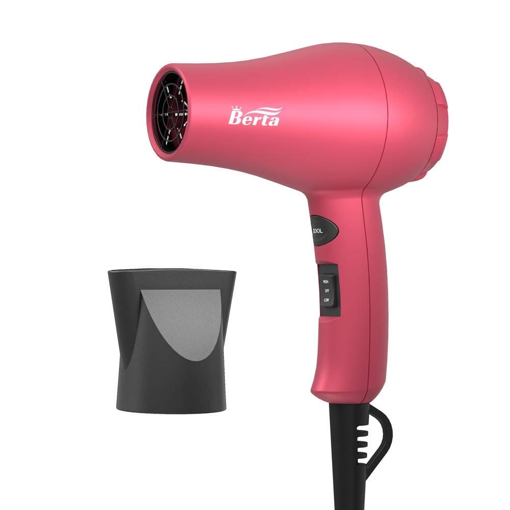 1000 Watts Folding Handle Hair Dryer Ceramic Negative Ionic Blow Dryer with Nozzle Compact for Children & Traveling