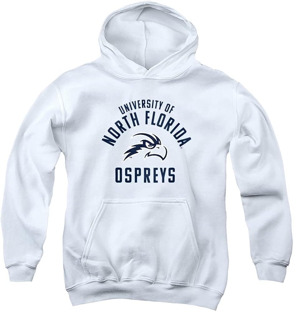University of North Florida Official One Color Unf Ospreys Logo Unisex Youth Pull-Over Hoodie