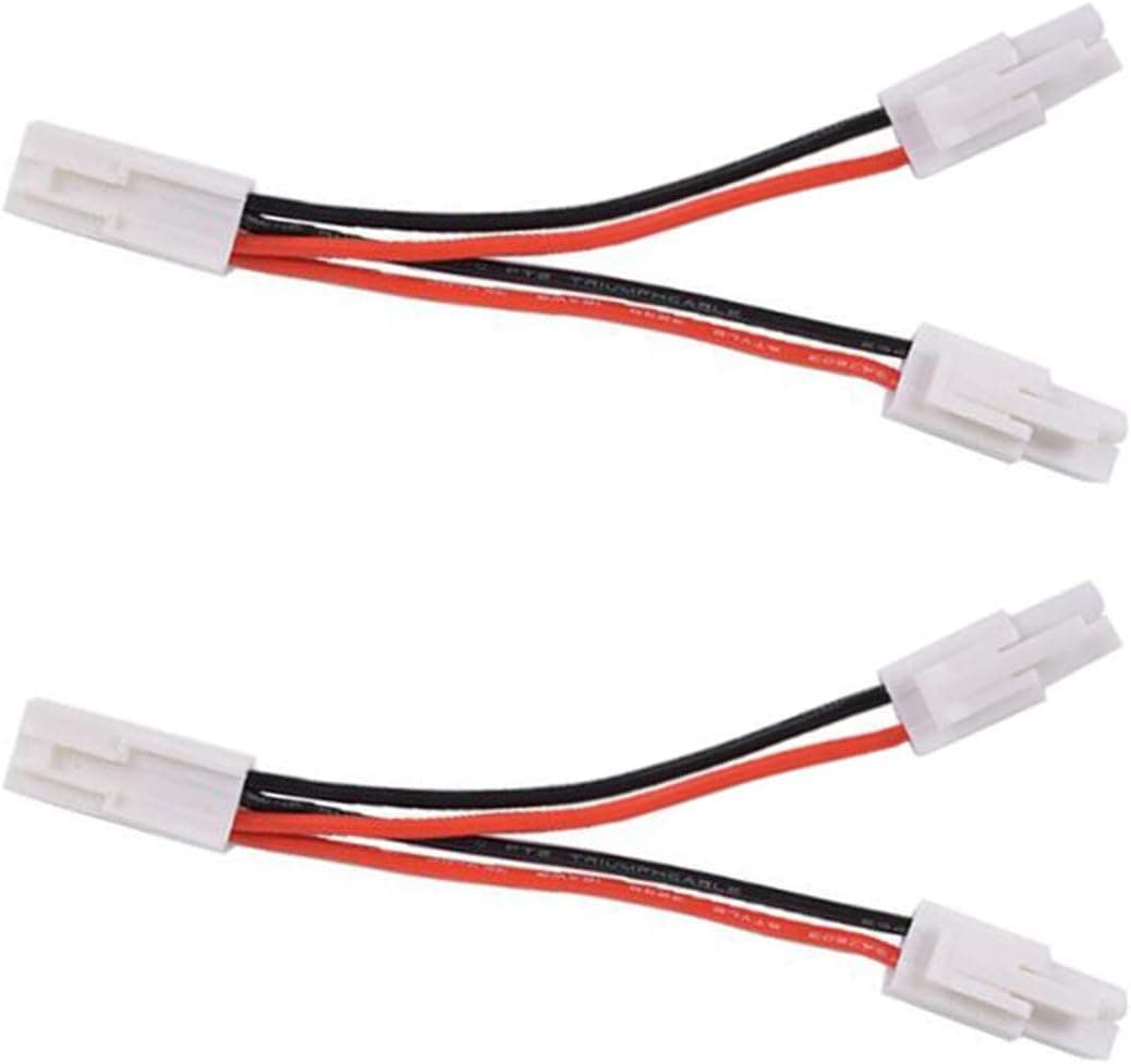 EL2P Plug Parallel Connector One Female to Two Male Battery Connector Cable for EL2P Plug RC Battery(2 Pack)