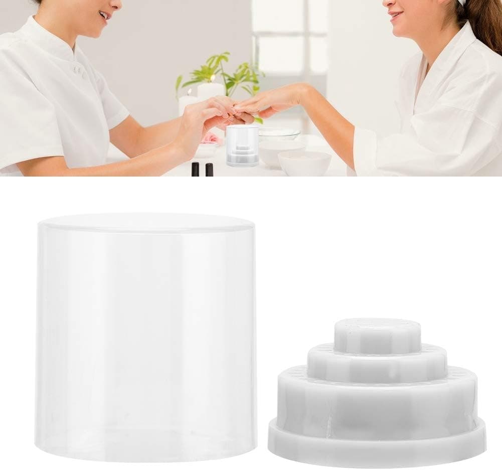 Valentine's Day Carnival Nail Drill Stand,Nail Drill Holder 48 Slots Nail Drill Bit Case Manicure Display Tool(White)