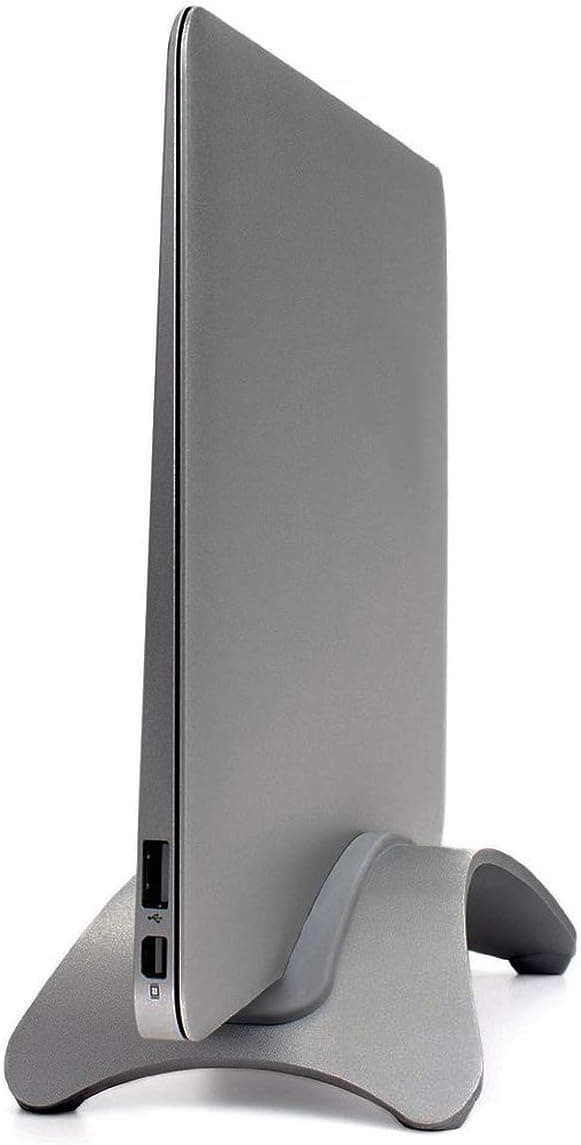 kilofly Arc Universal Adjustable Space Grey Aluminum Vertical Laptop Desk Stand