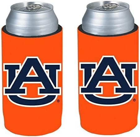 NCAA 2013 College Ultra Slim Beer Can Holder Koozie 2-Pack (Auburn Tigers)
