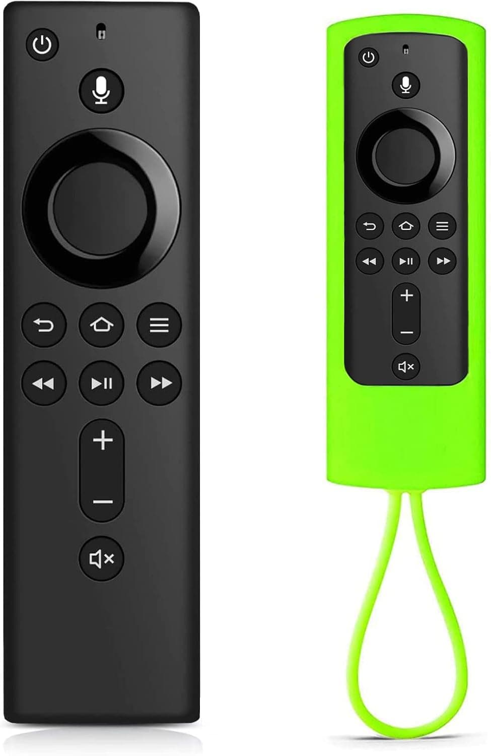 L5B83H Replacement Voice Remote Control with Green Glowing Cover, fit for Fire TV Stick (2nd Gen), Fire TV Cube (1st, 2nd Gen), Fire TV Stick 4K, Fire TV Stick Lite, 3rd Gen Fire TV