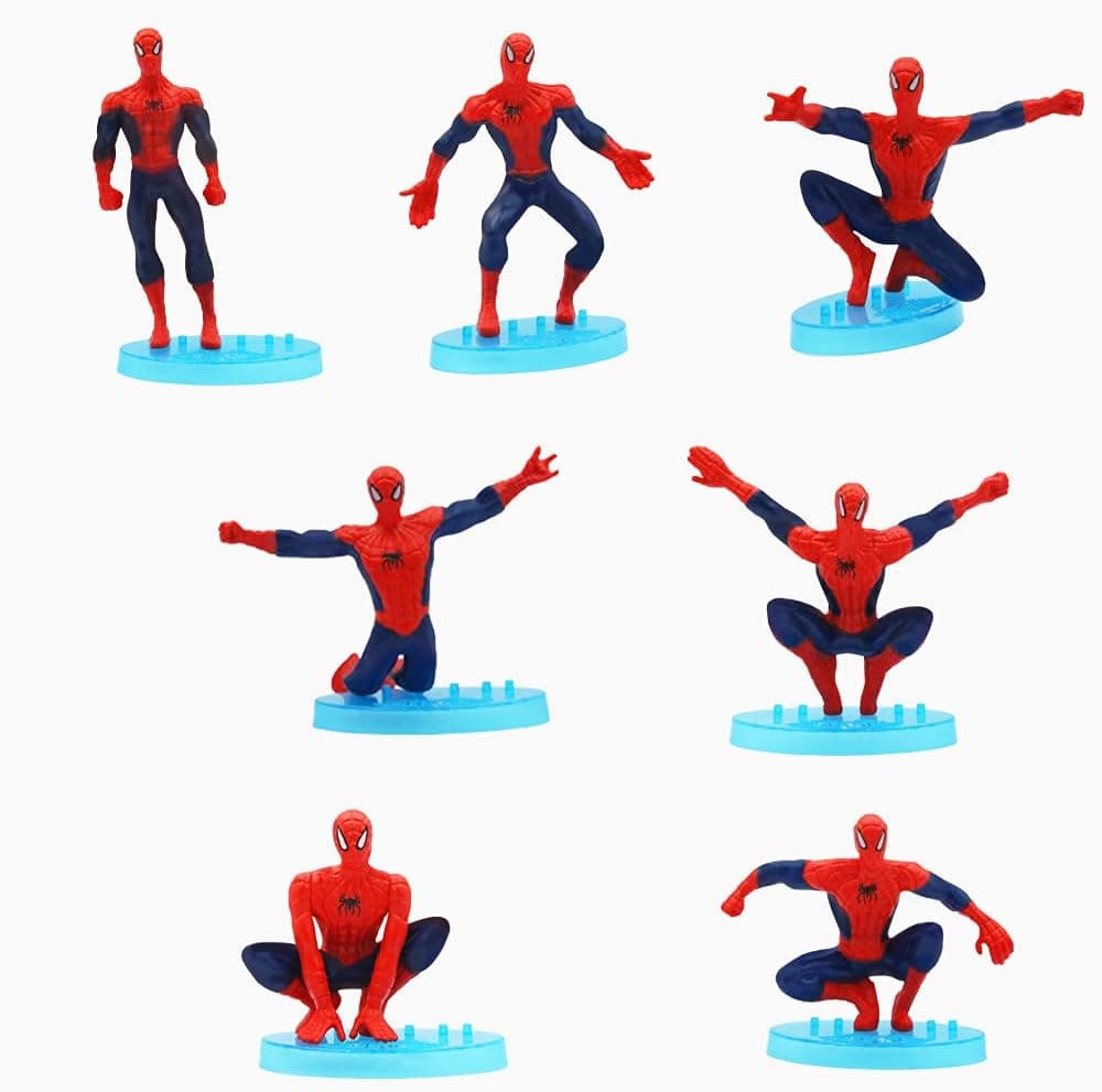 CLJFLHCC 7-piece small spider set, birthday gift and cake top decoration