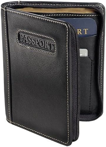 Deluxe Zip-Around Passport Case Color: Brown