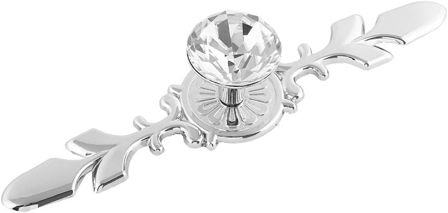 Drawer Knob Pull Handle 25 Pack Diamond Crystal Cabinet Knobs Handles with Plate for Kitchen Door Cupboard Wardrobe Drawer Furniture Decoration
