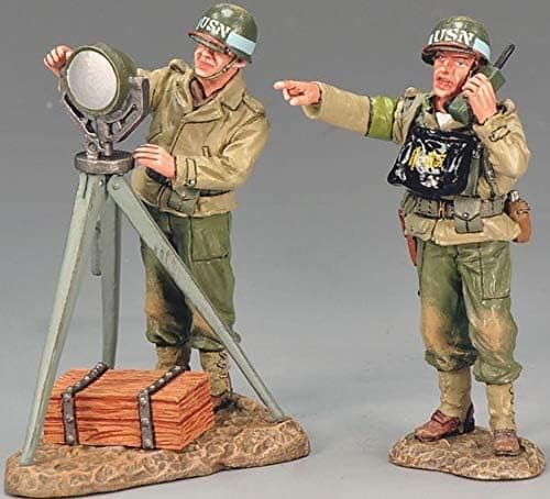 King & Country Toy Soldiers D Day DD132 U.S. Navy Beachmaster Set 1:30 Scale Pewter