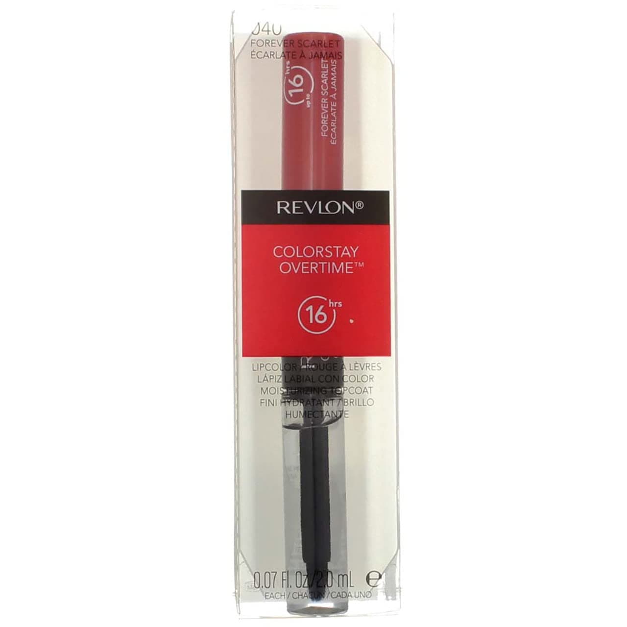 Revlon ColorStay Overtime Liquid Lip Color, Forever Scarlet 40 { 4 Pack }